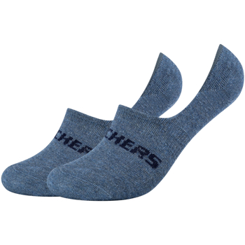 Asusteet / tarvikkeet Varrettomat sukat Skechers 2PPK Mesh Ventilation Footies Socks Sininen