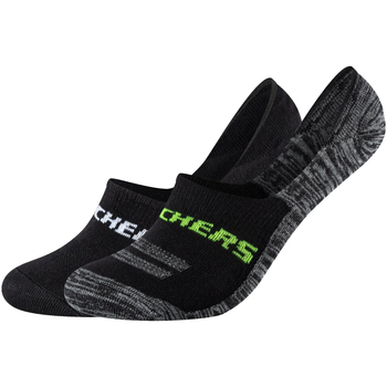 Skechers 2PPK Mesh Ventilation Footies Socks Musta