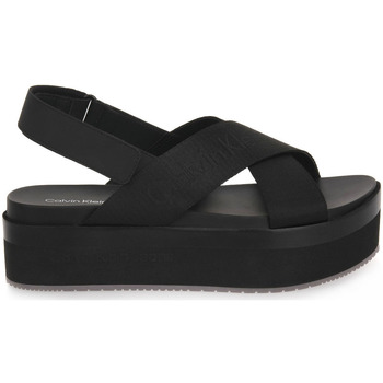kengät Naiset Sandaalit ja avokkaat Calvin Klein Jeans 0GT FLATFORM SANDAL Musta