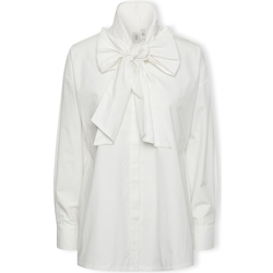 vaatteet Naiset Topit / Puserot Y.a.s YAS Sigga Shirt L/S - Star White Valkoinen