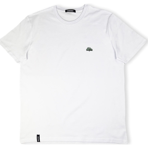vaatteet Miehet T-paidat & Poolot Organic Monkey Summer Wheels T-Shirt - White Valkoinen