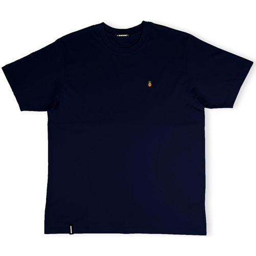 vaatteet Miehet T-paidat & Poolot Organic Monkey Fine Apple T-Shirt - Navy Sininen