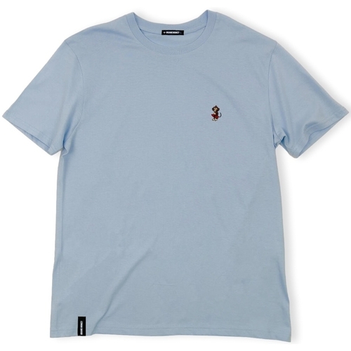 vaatteet Miehet T-paidat & Poolot Organic Monkey Monkey Watch T-Shirt - Blue Macarron Sininen