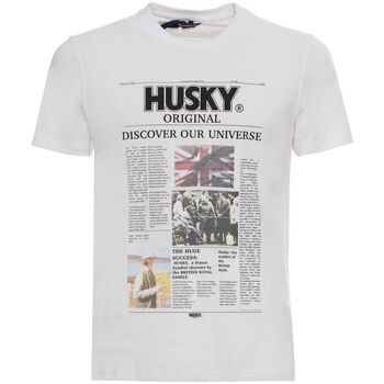 vaatteet Miehet Lyhythihainen t-paita Husky - hs23beutc35co196-tyler Valkoinen