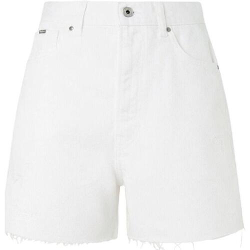 vaatteet Naiset Shortsit / Bermuda-shortsit Pepe jeans  Valkoinen