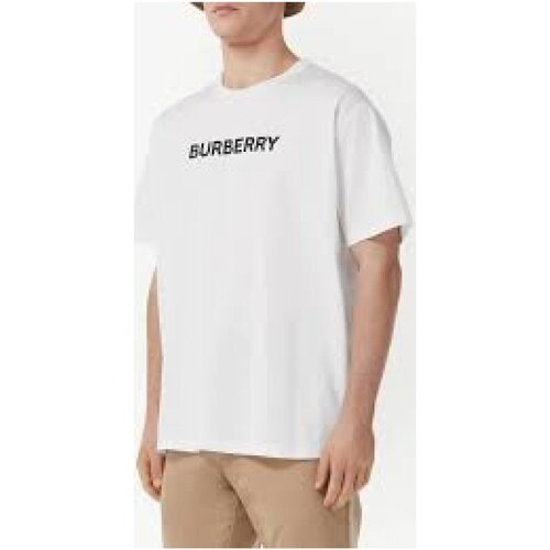vaatteet Miehet Lyhythihainen t-paita Burberry 8055309 Valkoinen