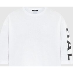 vaatteet Miehet Lyhythihainen t-paita Balmain XH1EH015 BB15 Valkoinen