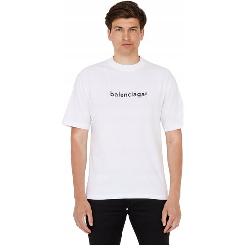 vaatteet Miehet Lyhythihainen t-paita Balenciaga 620969 TIV50 Valkoinen