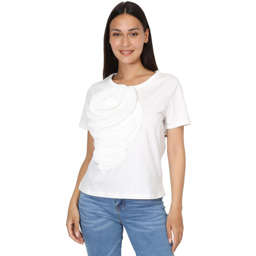 vaatteet Naiset Lyhythihainen t-paita La Modeuse 71695_P168516 Valkoinen