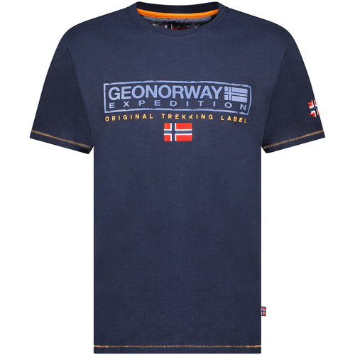 vaatteet Miehet Lyhythihainen t-paita Geo Norway SY1311HGN-Navy Laivastonsininen
