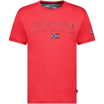 vaatteet Miehet Lyhythihainen t-paita Geo Norway SY1311HGN-Red Punainen