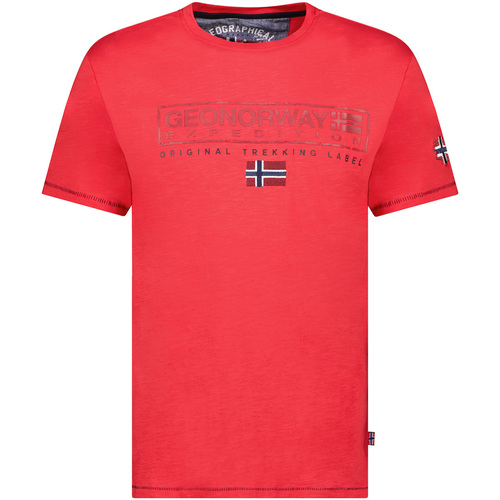 vaatteet Miehet Lyhythihainen t-paita Geo Norway SY1311HGN-Red Punainen