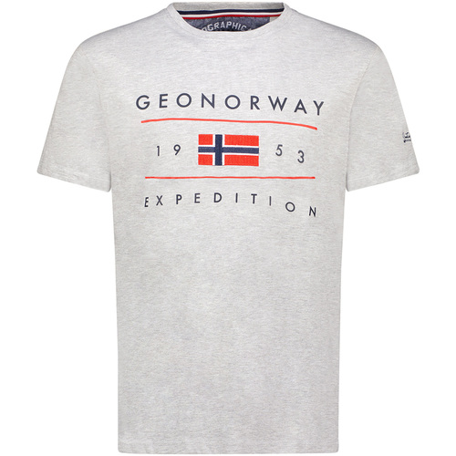 vaatteet Miehet Lyhythihainen t-paita Geo Norway SY1355HGN-Blended Grey Harmaa