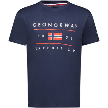 vaatteet Miehet Lyhythihainen t-paita Geo Norway SY1355HGN-Navy Laivastonsininen