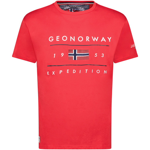 vaatteet Miehet Lyhythihainen t-paita Geo Norway SY1355HGN-Red Punainen