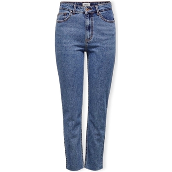 vaatteet Naiset Suorat farkut Only Noos Emily Life Jeans - Medium Blue Denim Sininen