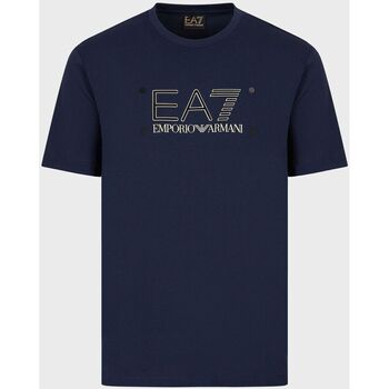 vaatteet Miehet Lyhythihainen t-paita Emporio Armani  Sininen