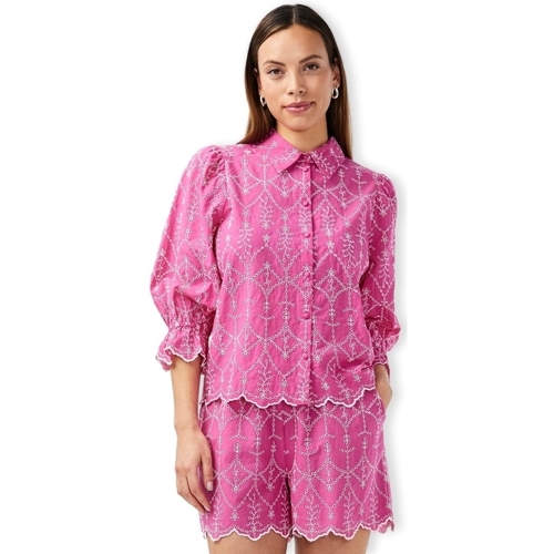 vaatteet Naiset Topit / Puserot Y.a.s YAS Malura Shirt 3/4  - Raspberry Rose Vaaleanpunainen