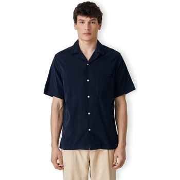 vaatteet Miehet Pitkähihainen paitapusero Portuguese Flannel Cord Camp Collar Shirt - Navy Sininen