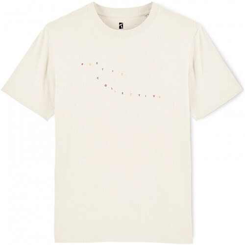 vaatteet Miehet T-paidat & Poolot Poetic Collective Color logo t-shirt Beige
