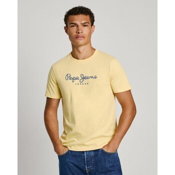 vaatteet Miehet Lyhythihainen t-paita Pepe jeans PM509428 ABEL Keltainen