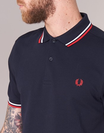 Fred Perry SLIM FIT TWIN TIPPED Laivastonsininen