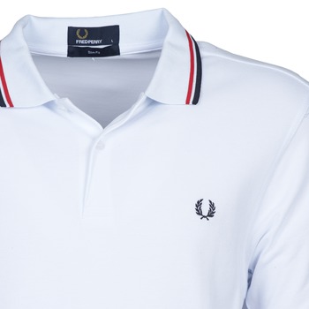 Fred Perry SLIM FIT TWIN TIPPED Valkoinen / Punainen