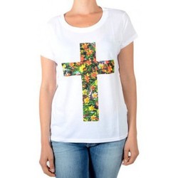 vaatteet Naiset Lyhythihainen t-paita Eleven Paris 41056 Valkoinen