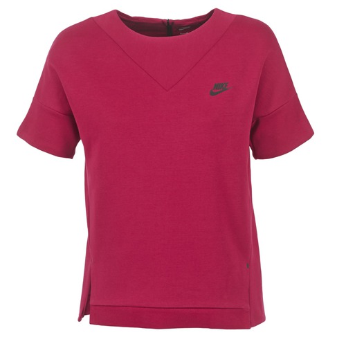 vaatteet Naiset Svetari Nike TECH FLEECE CREW Viininpunainen