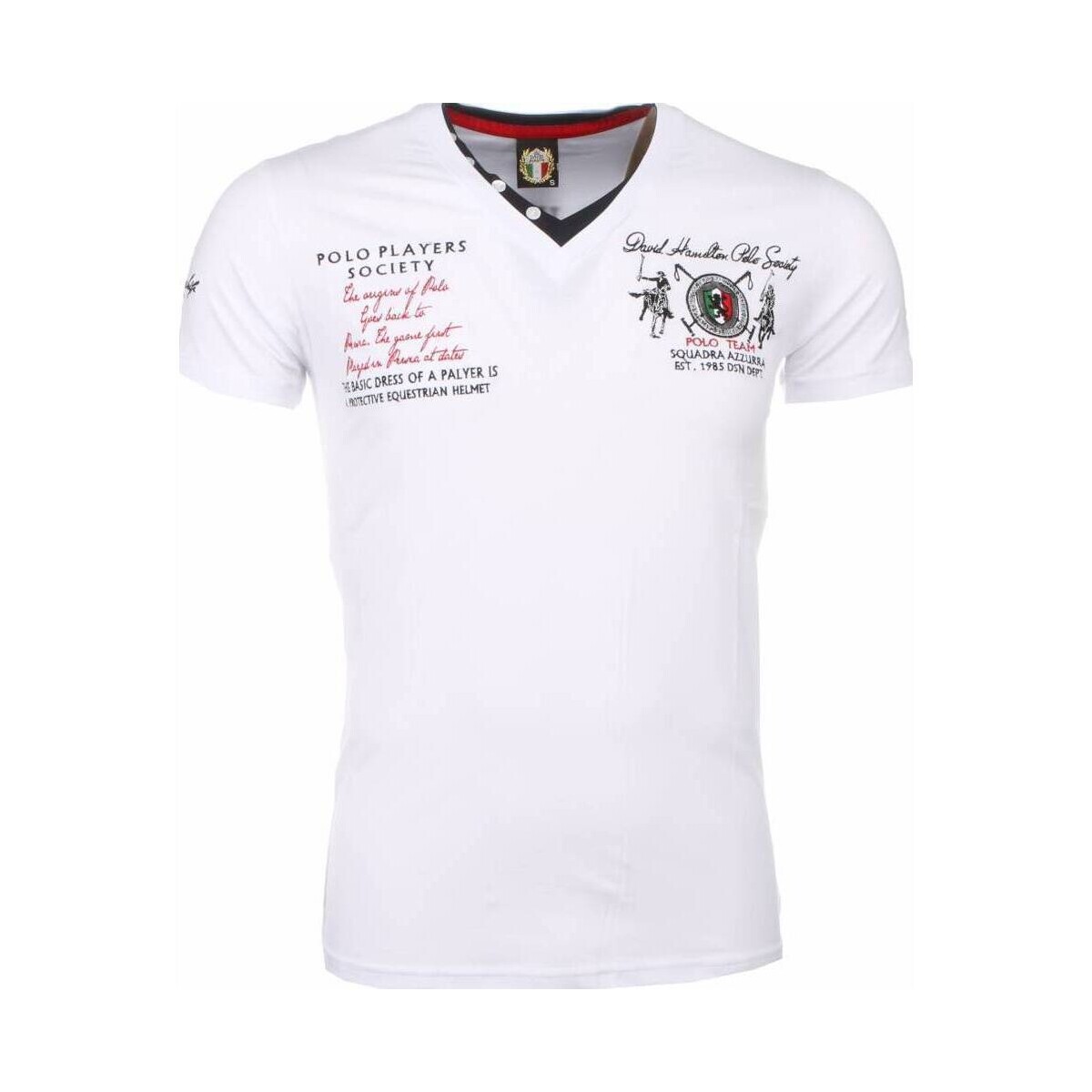 vaatteet Miehet Lyhythihainen t-paita David Copper 6694336 Valkoinen