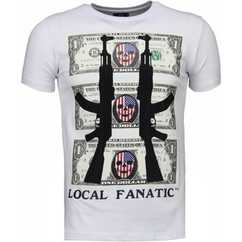 vaatteet Miehet Lyhythihainen t-paita Local Fanatic 20776362 Valkoinen