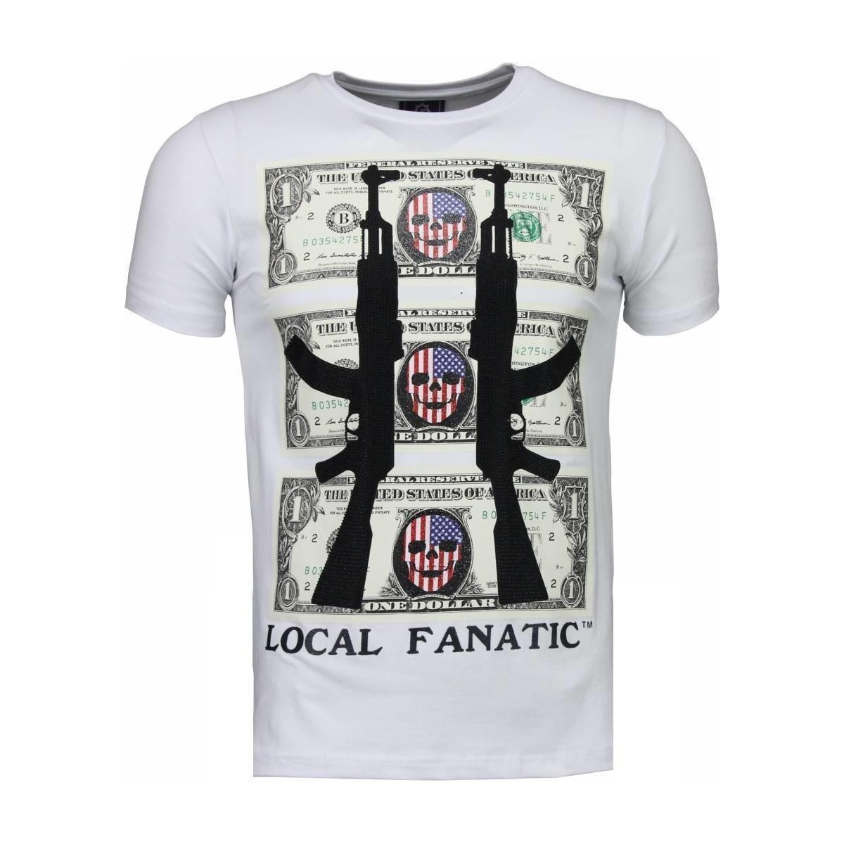 vaatteet Miehet Lyhythihainen t-paita Local Fanatic 20776362 Valkoinen