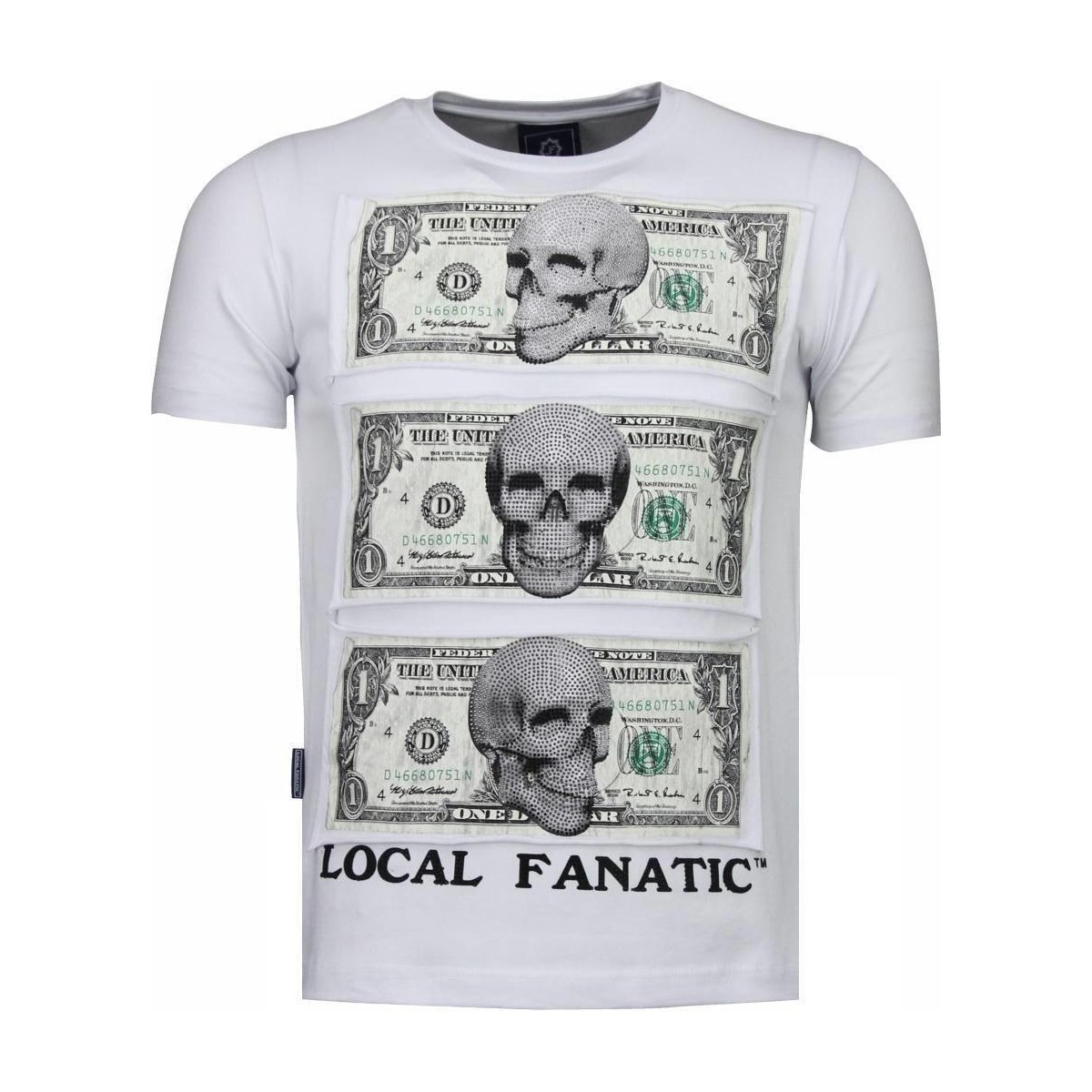 vaatteet Miehet Lyhythihainen t-paita Local Fanatic 20780718 Valkoinen