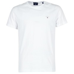 vaatteet Miehet Lyhythihainen t-paita Gant THE ORIGINAL T-SHIRT Valkoinen