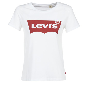 vaatteet Naiset T-paidat pitkillä hihoilla Levi's THE PERFECT TEE Valkoinen