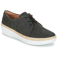 kengät Naiset Matalavartiset tennarit FitFlop SUPERDERBY LACE UP SHOES Musta