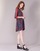 vaatteet Naiset Lyhyt mekko Sisley CEPAME Musta / Punainen / Sininen