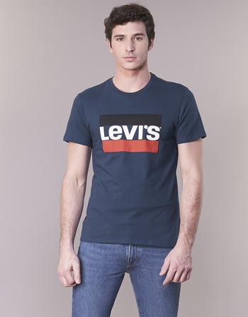 vaatteet Miehet Lyhythihainen t-paita Levi's GRAPHIC SPORTSWEAR LOGO Laivastonsininen
