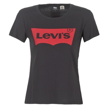 vaatteet Naiset T-paidat pitkillä hihoilla Levi's THE PERFECT TEE Musta
