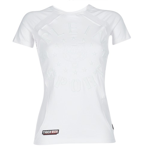 vaatteet Naiset Lyhythihainen t-paita Philipp Plein Sport FORMA LINEA Valkoinen / Valkoinen