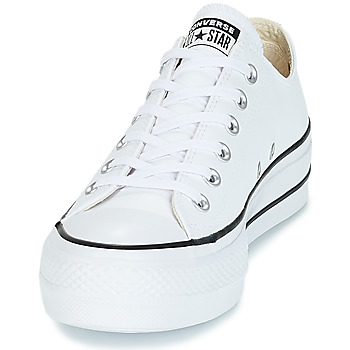Converse CHUCK TAYLOR ALL STAR LIFT CLEAN OX LEATHER Valkoinen