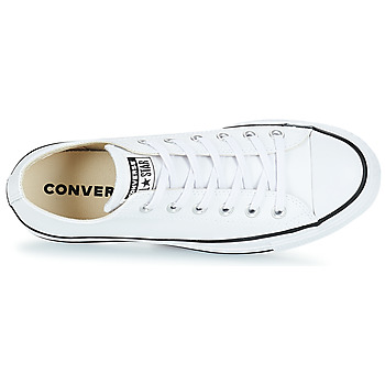 Converse CHUCK TAYLOR ALL STAR LIFT CLEAN OX LEATHER Valkoinen