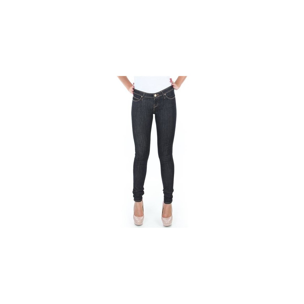 vaatteet Naiset Skinny-farkut Lee Toxey Rinse Deluxe -housut L527SV45 Sininen