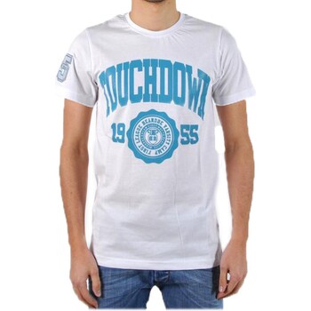 vaatteet Miehet Lyhythihainen t-paita Be And Be Touchdown 6681 Valkoinen