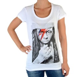 vaatteet Naiset Lyhythihainen t-paita Eleven Paris 32608 Valkoinen