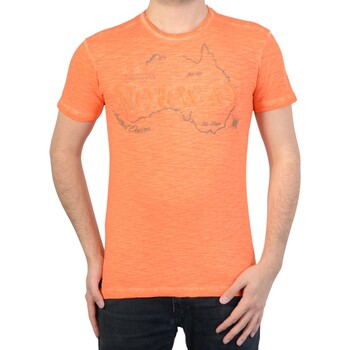 vaatteet Miehet Lyhythihainen t-paita Geographical Norway 79849 Oranssi