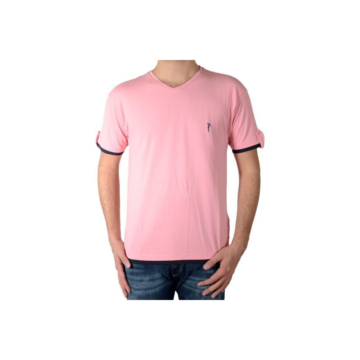 vaatteet Miehet Lyhythihainen t-paita Marion Roth 55790 Vaaleanpunainen
