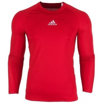 vaatteet Miehet T-paidat pitkillä hihoilla adidas Originals Alphaskin LS Punainen